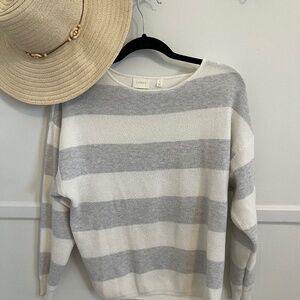 Waffle weave striped sweater. Cool and comfy